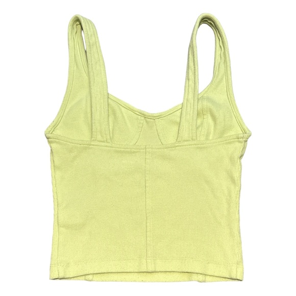 AERIE "love this moment" women's lime green cropped corset tank, size xs. - Picture 2 of 4